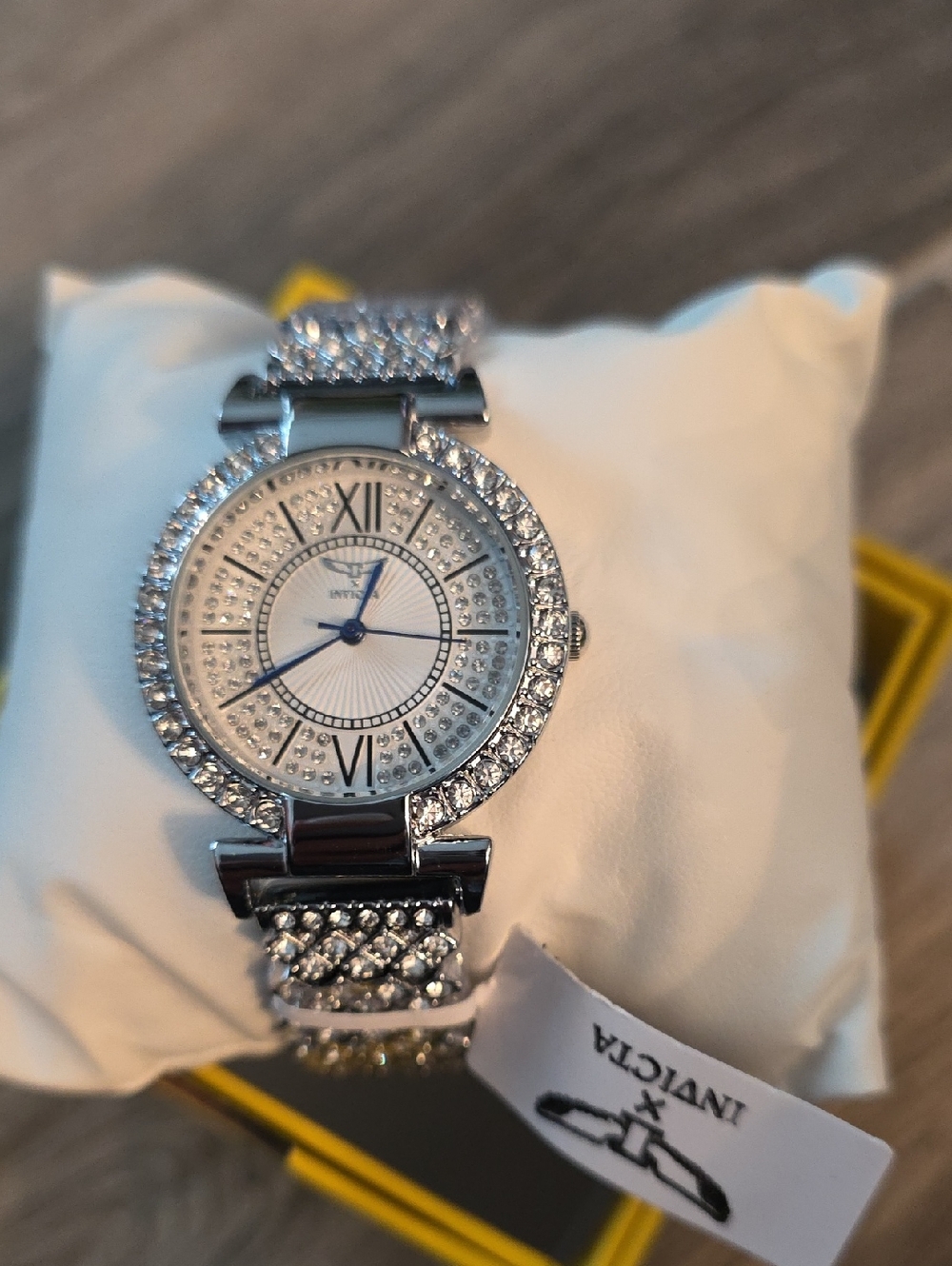 505. Invicta Women’s Silver Crystal Bezel Bracelet Watch